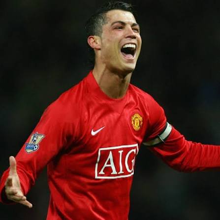 Ronaldo a festejar um golo pelo Manchester United